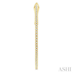ASHI Inside-Out Diamond Skinny Hoop Earrings 638E3PPFGERYG