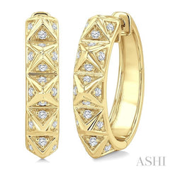 ASHI Bold Pyramid Diamond Fashion Hoop Earrings 638J6PPTGERYG