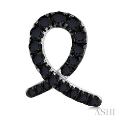 ASHI Ribbon Black Diamond Fashion Earrings 638K5PPTKERWG