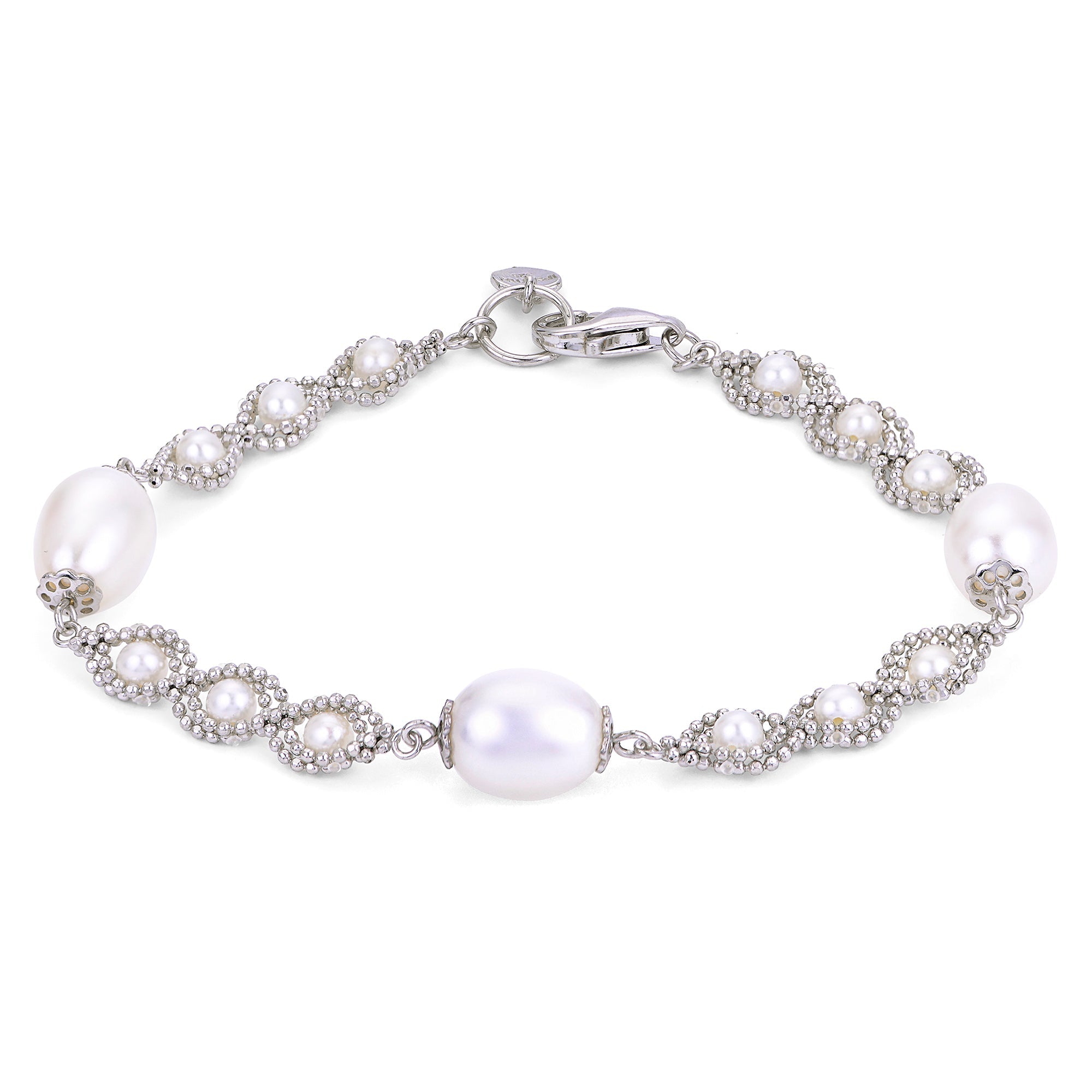 Parkplace Pearls Sterling Silver Freshwater Pearl Bracelet 639318/DRP