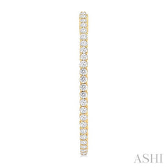 ASHI Inside-Out Diamond Hoop Earrings 639E0PPFGERYG-3.00