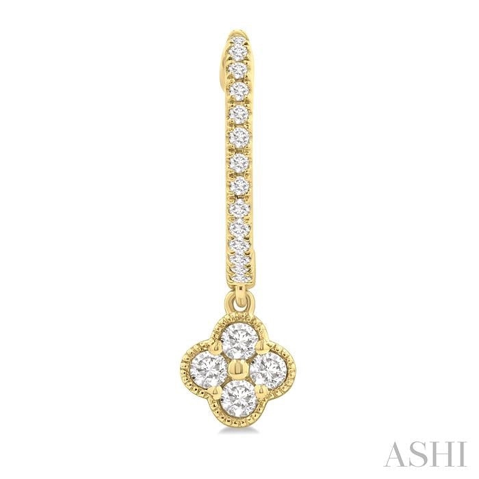 ASHI Clover Diamond Huggie Fashion Earrings 639G5PPFGERYG