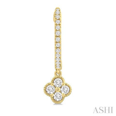 ASHI Clover Diamond Huggie Fashion Earrings 639G5PPFGERYG