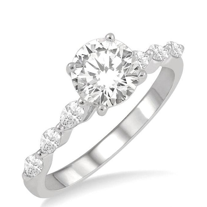 Parkplace Jewelers Round Shape Semi-Mount Diamond Engagement Ring 202K4PPFHWG-SM-RD