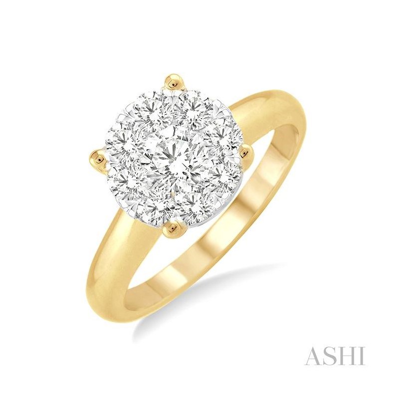 ASHI Round Shape Lovebright Essential Diamond Ring 36902PPFGYW