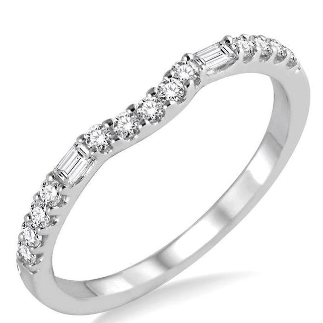 Parkplace Jewelers Curved Diamond Wedding Band 30146PPFHWG