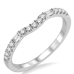 Parkplace Jewelers Curved Diamond Wedding Band 30146PPFHWG