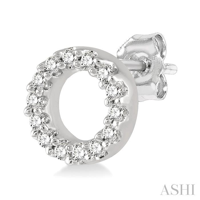 ASHI Circle Petite Diamond Fashion Earrings 640D8PPTSERWG