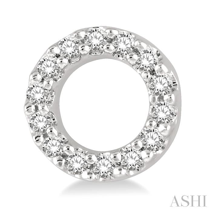 ASHI Circle Petite Diamond Fashion Earrings 640D8PPTSERWG