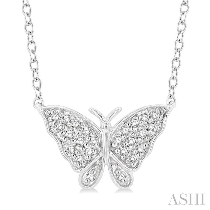ASHI Butterfly Petite Diamond Fashion Pendant 640E8PPTSPDWG