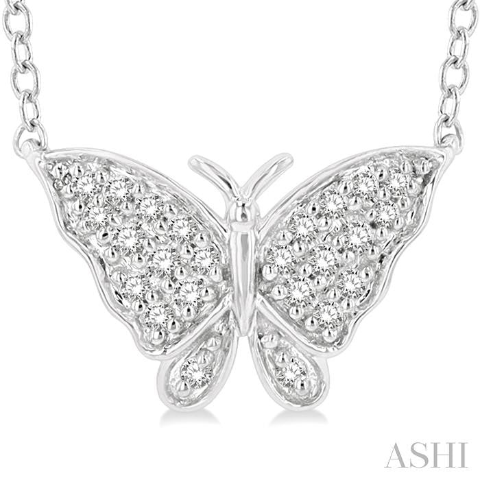 ASHI Butterfly Petite Diamond Fashion Pendant 640E8PPTSPDWG