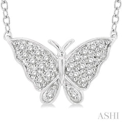 ASHI Butterfly Petite Diamond Fashion Pendant 640E8PPTSPDWG
