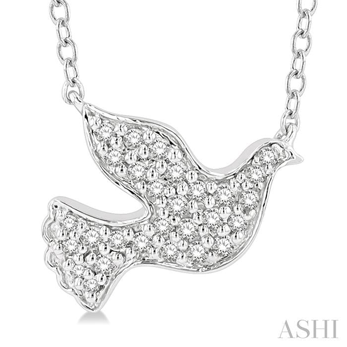 ASHI Dove Petite Diamond Fashion Pendant 640G8PPTSPDWG