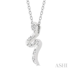 ASHI Snake Petite Diamond Fashion Pendant 640H9PPTSPDWG
