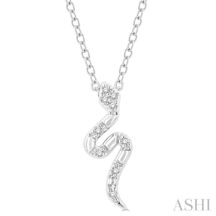 ASHI Snake Petite Diamond Fashion Pendant 640H9PPTSPDWG