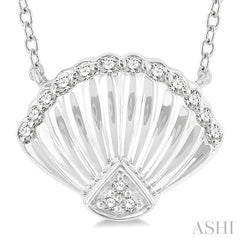 ASHI Seashell Petite Diamond Fashion Pendant 640J8PPTSPDWG