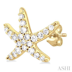 ASHI Starfish Petite Diamond Fashion Earrings 640Q7PPTSERYG