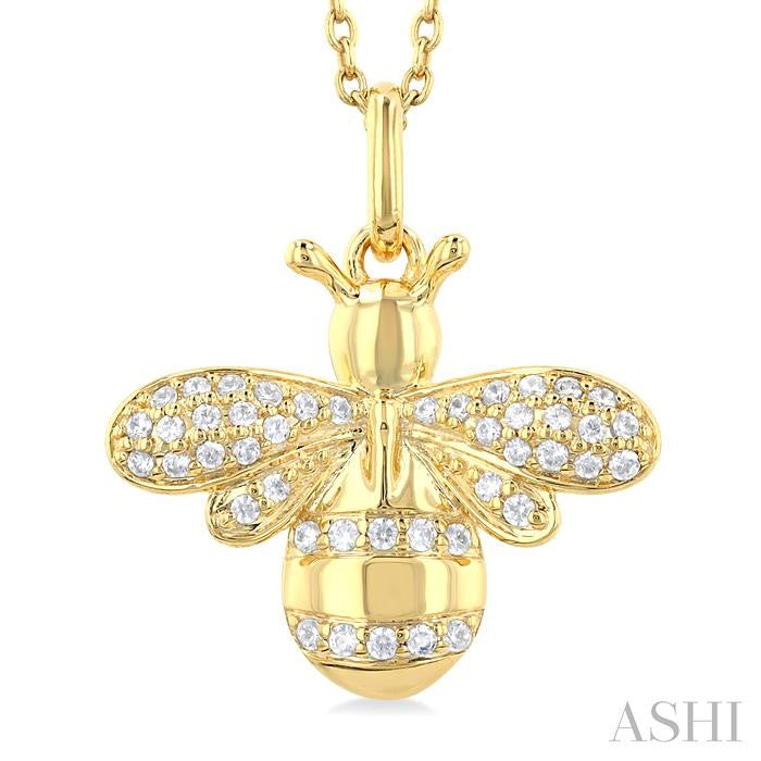 ASHI Bumble Bee Petite Diamond Fashion Pendant 640R8PPTSPDYG