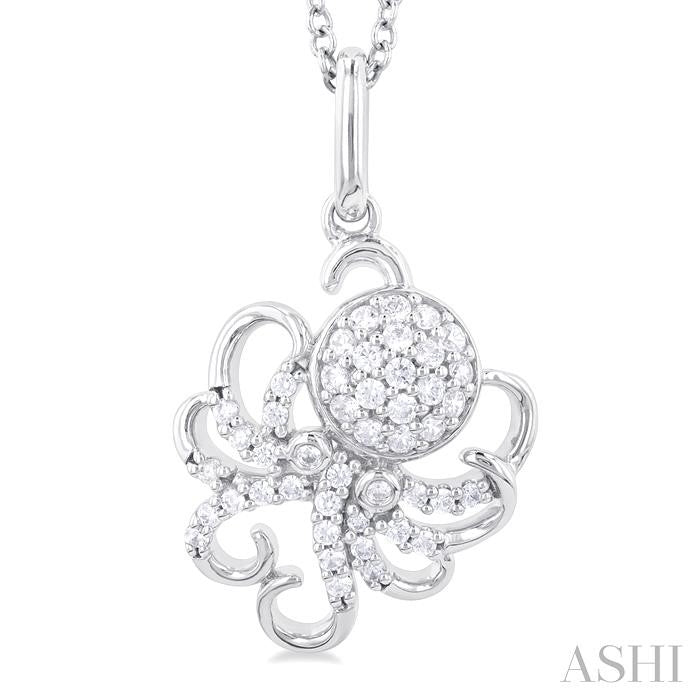ASHI Octopus Petite Diamond Fashion Pendant 640S7PPTSPDWG