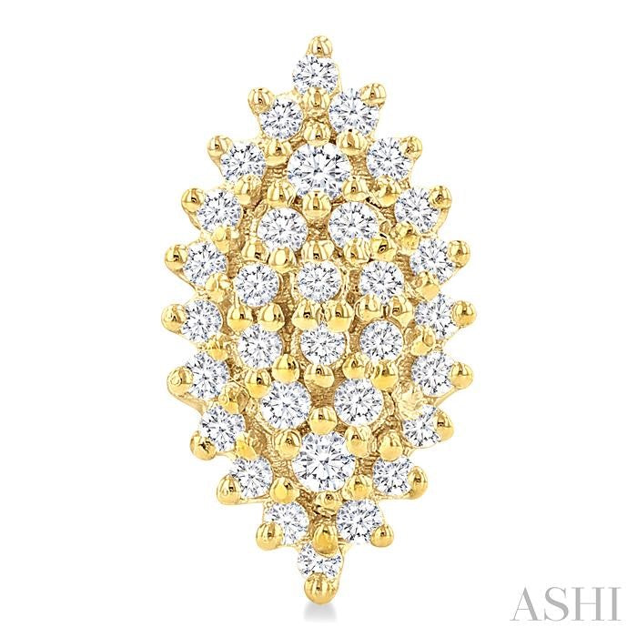 ASHI Marquise Shape Petite Cluster Diamond Fashion Earrings 640T7PPTSERYG-MQ