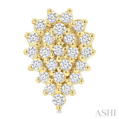 ASHI Pear Shape Petite Cluster Diamond Fashion Earrings 640T7PPTSERYG-PR