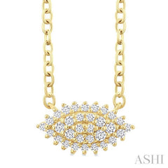 ASHI Marquise Shape East-West Petite Cluster Diamond Fashion Pendant 640T8PPTSPDYG-MQ