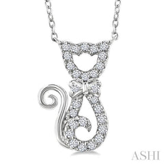 ASHI Cat Petite Diamond Fashion Pendant 640U8PPTSPDWG