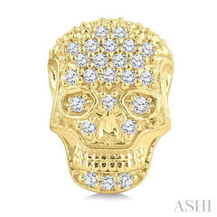 ASHI Skull Petite Diamond Fashion Earrings 640V8PPTSERYG