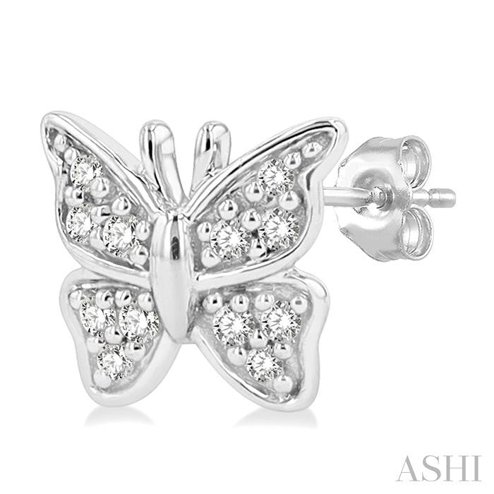 ASHI Butterfly Petite Diamond Fashion Earrings 641E8PPTSERWG