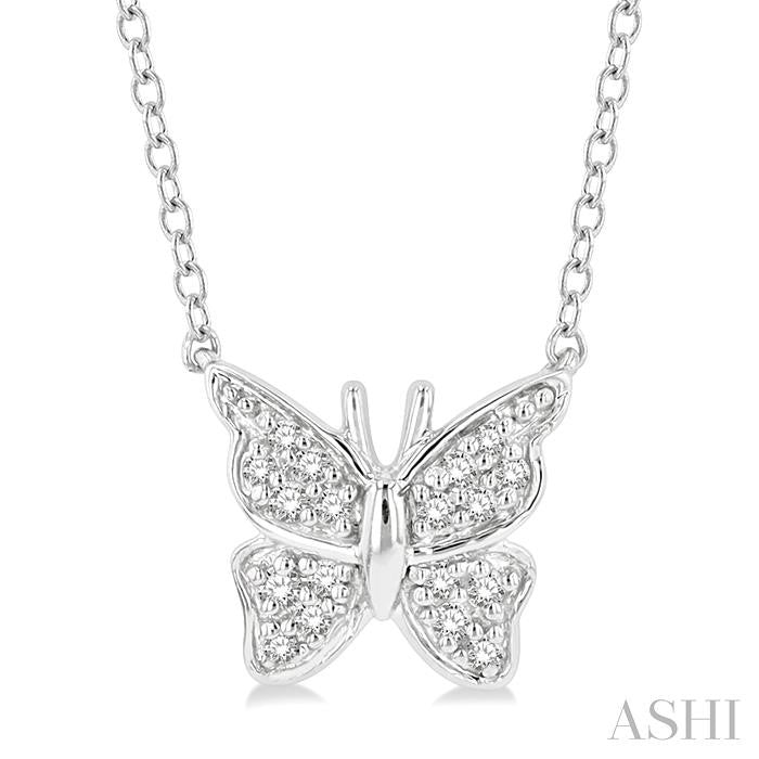 ASHI Butterfly Petite Diamond Fashion Pendant 641E9PPTSPDWG