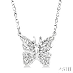 ASHI Butterfly Petite Diamond Fashion Pendant 641E9PPTSPDWG