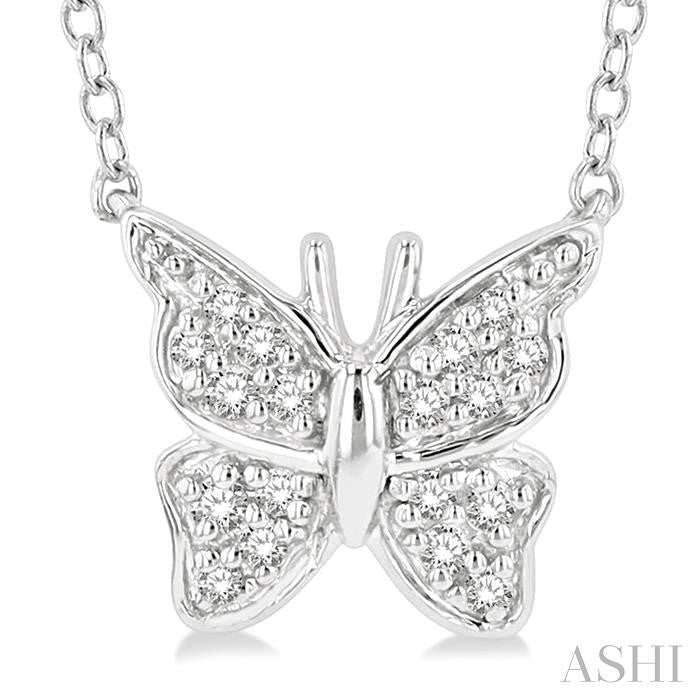 ASHI Butterfly Petite Diamond Fashion Pendant 641E9PPTSPDWG