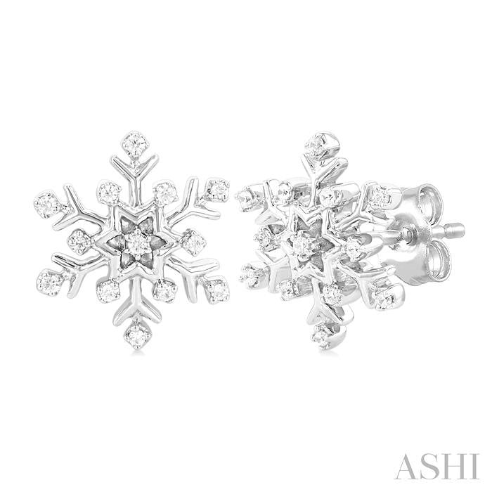 ASHI Snowflake Petite Diamond Fashion Earrings 641M8PPTSERWG