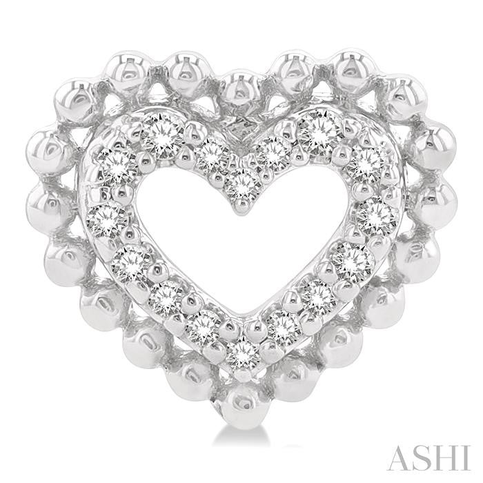 ASHI Heart Shape Petite Diamond Fashion Earrings 641P8PPTSERWG