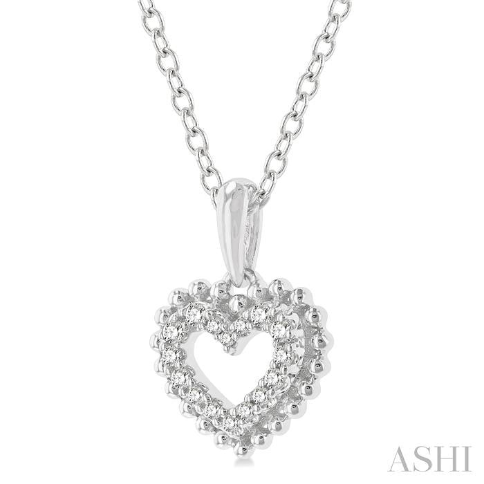 ASHI Heart Shape Petite Diamond Fashion Pendant 641P9PPTSPDWG