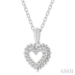 ASHI Heart Shape Petite Diamond Fashion Pendant 641P9PPTSPDWG