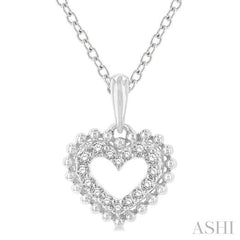 ASHI Heart Shape Petite Diamond Fashion Pendant 641P9PPTSPDWG