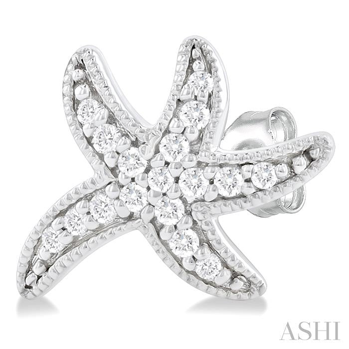 ASHI Starfish Petite Diamond Fashion Earrings 641Q8PPTSERWG