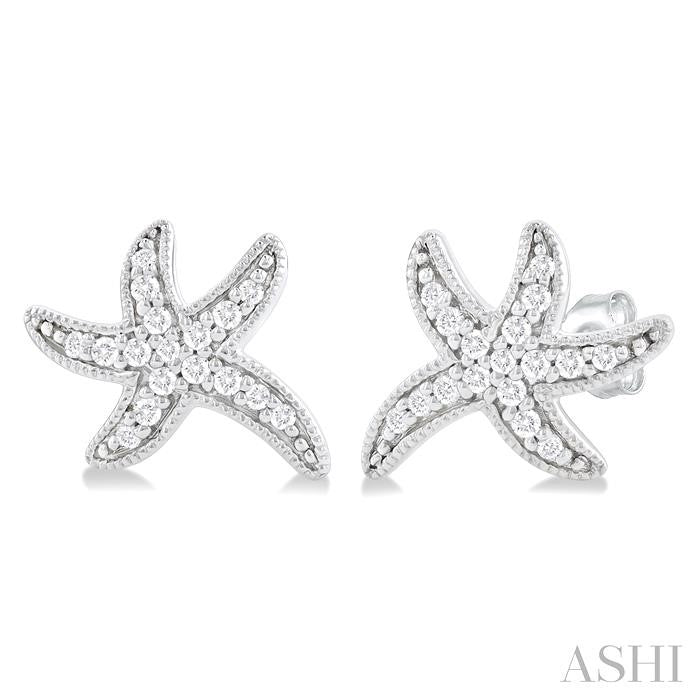 ASHI Starfish Petite Diamond Fashion Earrings 641Q8PPTSERWG