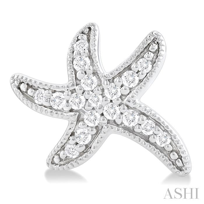 ASHI Starfish Petite Diamond Fashion Earrings 641Q8PPTSERWG