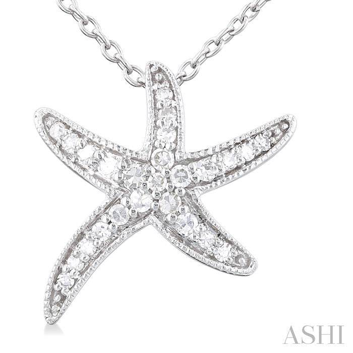 ASHI Starfish Petite Diamond Fashion Pendant 641Q8PPTSPDWG
