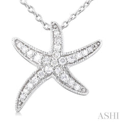 ASHI Starfish Petite Diamond Fashion Pendant 641Q8PPTSPDWG