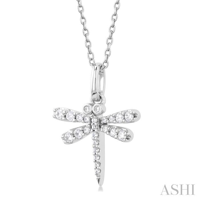 ASHI Dragonfly Petite Diamond Fashion Pendant 641R8PPTGPDWG