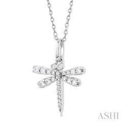 ASHI Dragonfly Petite Diamond Fashion Pendant 641R8PPTGPDWG