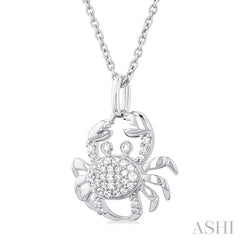 ASHI Crab Petite Diamond Fashion Pendant 641S8PPTSPDWG