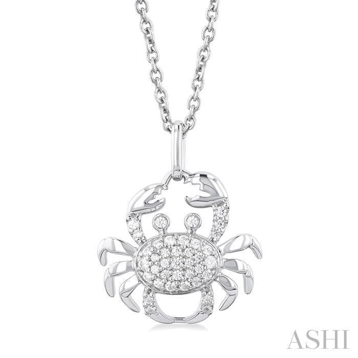 ASHI Crab Petite Diamond Fashion Pendant 641S8PPTSPDWG