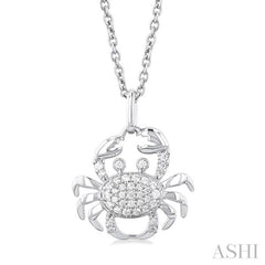 ASHI Crab Petite Diamond Fashion Pendant 641S8PPTSPDWG