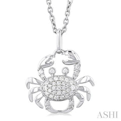 ASHI Crab Petite Diamond Fashion Pendant 641S8PPTSPDWG