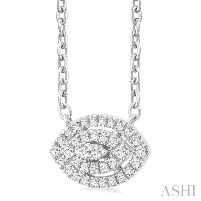 ASHI Marquise Shape Petite Halo Diamond Fashion Pendant 641T8PPTSPDWG-MQ