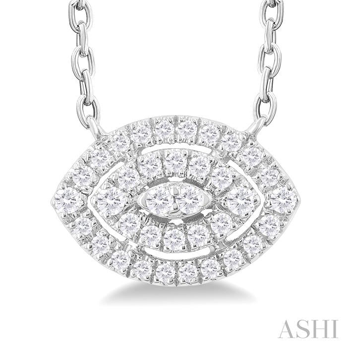 ASHI Marquise Shape Petite Halo Diamond Fashion Pendant 641T8PPTSPDWG-MQ